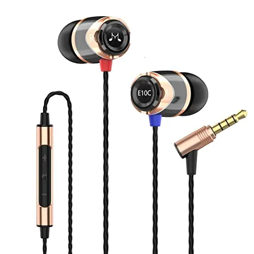 SoundMAGIC E10C In-Ear Kopfhörer mit Mikrofon - Kopfhörer mit kraftvollem Bass und Noise Reduction, ideal für Audiophile. Ergonomisches Design und robuste Aluminiumstruktur für höchsten Tragekomfort.