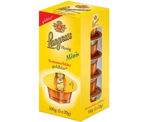 Langnese Honig, Langnese Honig Minis Sommerblüte goldklar süß und fein 5x20g