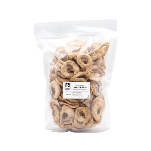 Bremer Gewürzhandel Apfelringe getrocknet, Trockenfrüchte ohne Zuckerzusatz & ungeschwefelt, 900g