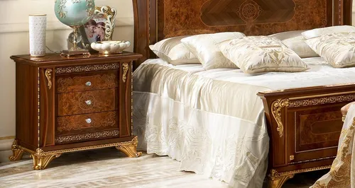 Xlmoebel Nachttisch Eleganter Nachttisch mit Konsole und geräumiger Kommode in Holzoptik (1-St., Nachttisch), Hergestellt in Europa