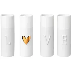 Minivasen Love 4er-Set – Wolke Sieben Design in weiß von Räder