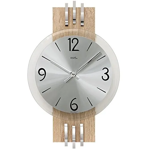AMS Moderne Wanduhr mit Quarzwerk W9228