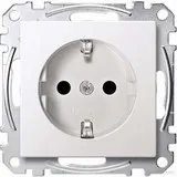 Schneider Electric Merten MEG2300-0419 Schuko Steckdose - elegante Schutzkontaktsteckdose mit erhöhtem Berührungsschutz in polarweiß, ideal für Wohn- und Arbeitsbereiche