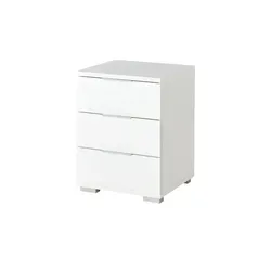 Nachtkommode Codford, weiß - Hochwertige Nachtkommode in Weiß, ideal für stilvolle Schlafzimmer. Maße: 46x61x42 cm. Profitieren Sie von einem 10€ Willkommens-Gutschein bei Newsletter-Anmeldung!