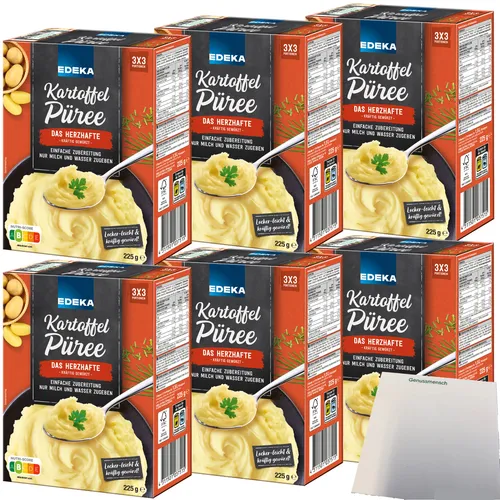 Edeka Kartoffelpüree herzhaft lecker-leicht und kräftig gewürzt 6x225g usy Block