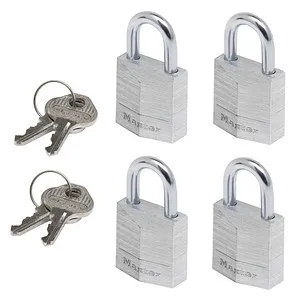 Master Lock Vorhängeschlösser 9120EURQNOP silber, 4 St.