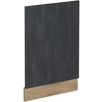 Vicco Frontblende R-Line, Schwarz Beton/Goldkraft Eiche, 45 cm - Sockelblende für Geschirrspüler, individuell anpassbar und verleiht Ihrer Küche einen modernen Look.
