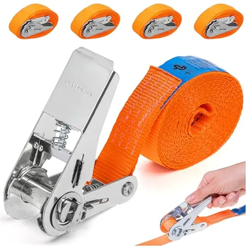 Stück Spanngurte mit Ratsche (4m/6m) in orange von INTAKO