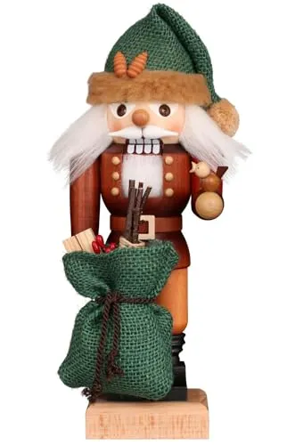 Christian Ulbricht Nussknacker Weihnachtsmann Waldfreund - 26 cm - Nussknacker aus Holz, handgefertigt in Deutschland. Jedes Stück vereint Kunstfertigkeit und Liebe zum Detail für eine lange Haltbarkeit.
