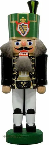 Nussknacker Bergwardein 19cm - Traditionelles Holzkunstwerk aus dem Erzgebirge - Nussknacker aus Holz, 19 cm hoch, ideal für festliche Dekoration in Wohnzimmer, Küche oder Flur. Ein einzigartiges Stück deutscher Handwerkskunst aus Olbernhau.