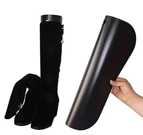 Paar Kunststoff-Stiefel-Ständer, Form-Einsätze, Stiefel, hohe Stütze, Stiefel, Stand-Up-Einsätze, Schuhspanner für Damen und Herren (schwarz/40,6 cm) 2