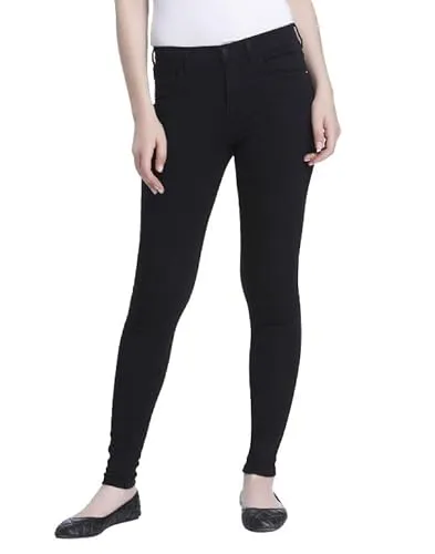 ONLY Damen Jeans 15129693 Black Denim XS-30 - Stylische Skinny-Jeans mit normaler Taille, ideal für jeden Anlass. Angedeutete Fronttaschen und 2 Gesäßtaschen bieten praktischen Stauraum.