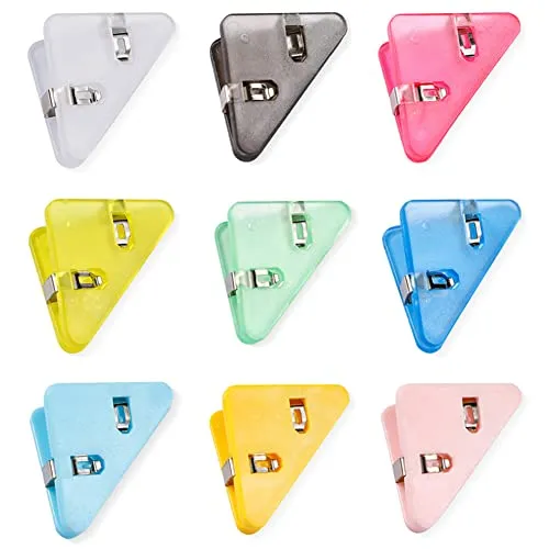 Stück Dreieckige Büroklammern Papier Eckenschutz Clips Dokumenten Buchecken Clips Eckenschutz Multifunktionaler Bunter Eckclip aus Kunststoff Transparentes Binder Clips 45