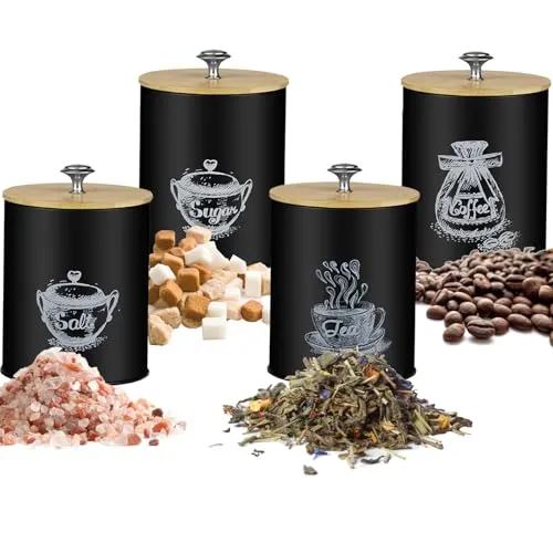 Küchenbehälter Dose Set für Kaffee, Tee, Salz und Zucker