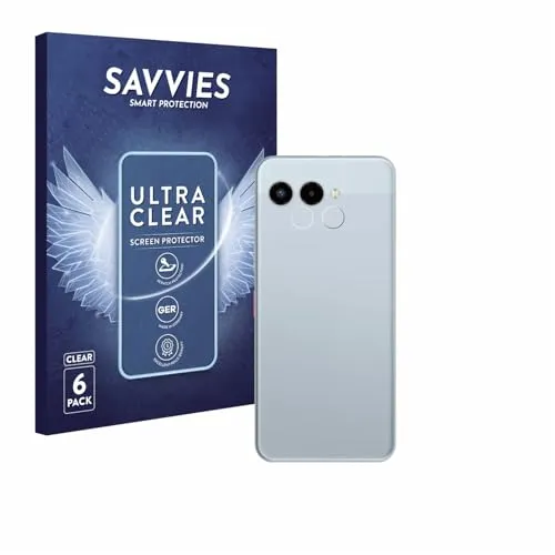 Savvies 6 Stück Schutzfolie für Telekom T Phone 3 (NUR Kameraschutz) Displayschutz-Folie Ultra-Transparent