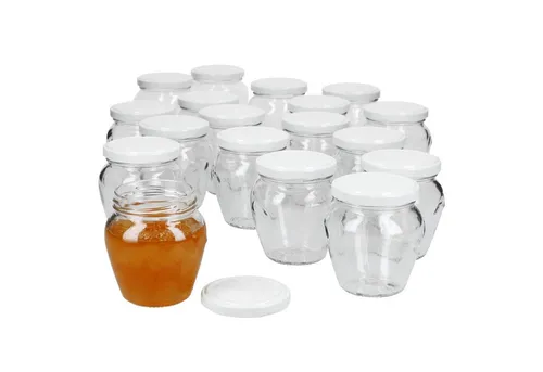 MamboCat Vorratsglas 18er Set - Marmeladenglas Vaso Orcio 212ml mit weißen To63 Deckeln - Vorratsgläser aus hochwertigem Glas, ideal zur stilvollen Aufbewahrung von Marmelade und Lebensmitteln, perfekt für die Küche oder als Geschenk.