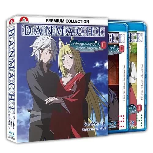 DanMachi - Is It Wrong to Try to Pick Up Girls in a Dungeon? - Staffel 2 - Gesamtausgabe - [Blu-ray] - Fantasy-Anime auf Blu-ray, freigegeben ab 12 Jahren und perfekt für Fans von Abenteuer und Comedy.