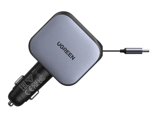 UGREEN 145 Watt Autoladegerät mit ausziehbarem USB-C-Kabel