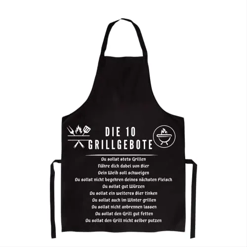 FremiBag Grillschürze für Männer mit den 10 Grill Geboten