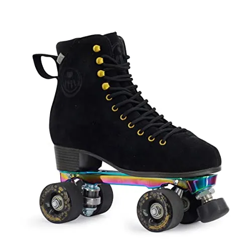 BTFL Rollschuhe für Damen FAYA - Retro Quad Rollschuhe - Inliner für Damen mit hohem Komfort und Retro-Design, aus hochwertigem Leder und mit langlebigen ABEC 7 Kugellagern für optimalen Fahrspaß.