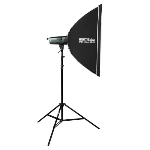 Walimex pro Emerger 400 Set Studioblitz mit Softbox und Stativ - Blitzköpfe: Leistungsstarker Studioblitz mit Softbox für optimale Lichtverhältnisse, ideal für professionelle Foto- und Videoproduktionen.