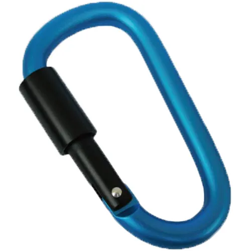Munkees Screw-Lock Carabiner (Größe 8x80mm, blau) in blau von Munkees