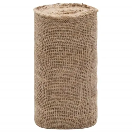 vidaXL Jutegewebe, Juterolle für Partys Hochzeitsfeier, Jutestoff für Tischläufer, Jute Tischläufer Juteläufer Juteband, 100% Jute