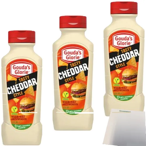 Gouda's Glorie Tasty Cheddar Style Sauce 3er Pack 3x550ml Flasche usy Block