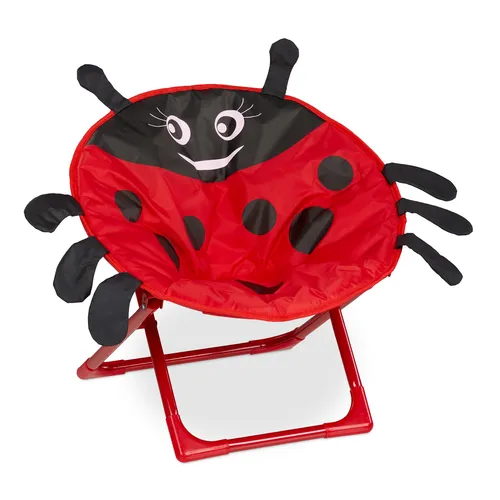 Moonchair Kinder Klappstuhl in rot von Relaxdays