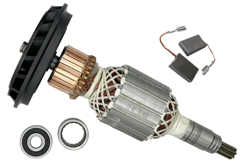 Läufer Rotor + Kugellagern + Kohlebürsten für Bosch GBH11DE GSH11E (1614011072)