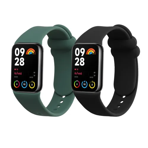 kwmobile Uhrenarmband 2x Sportarmband für Xiaomi Mi Band 8 Pro