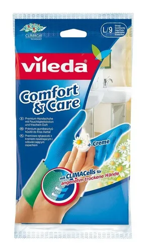 Vileda Latexhandschuhe Comfort & Care Gummihandschuhe mit Kamille Lotion (1-St)
