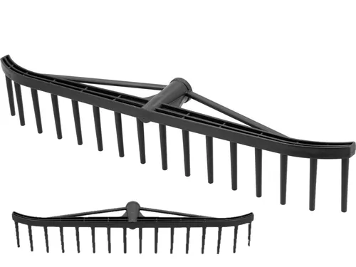 Gartenrechen, Harke 16 Zinken 55cm Rasenrechen, Kunststoff