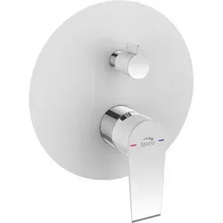 Design Unterputz-Brausearmatur mit Umstellventil Weiß