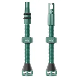 PEATY ́S Tubeless Ventil Set Holeshot Fast Flow | Jade Green 60 mm