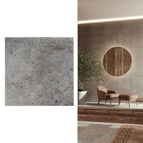 MDEKOR Wandpaneele Beton 50x50 cm | XPS 3D Wandverkleidung in Betonoptik - Gestalten Sie Ihre Innenräume mit stilvollen Betonpaneelen. Diese leichten und dünnen Platten aus XPS bieten eine einfache Montage und sind pflegeleicht. Ideal für individuelle Wandgestaltungen im Wohnbereich.