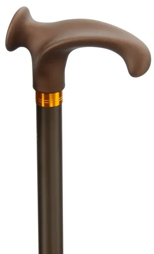 Stockshop Gehstock Softgrip Derby RELAX anatomisch RECHTS / LINKS - Höhenverstellbarer Gehstock mit ergonomischem Softgrip für optimalen Komfort. Ideal für die rechte oder linke Hand, bietet Stabilität und Sicherheit im Alltag.