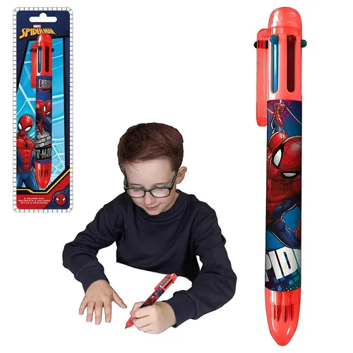 Spiderman Colouring Pen for Boys  6 Color Gift Pens for Kids  Gel Pen Party Supp