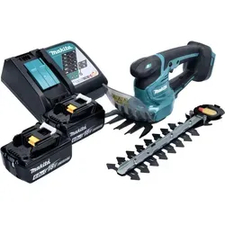 Makita DUM 111 RGX Akku Grasschere 18 V mit 2x Akku - Akku-Grasschere mit schnellem Wechsel der Scherblätter, leicht und kompakt für müheloses Schneiden von Gras und Sträuchern, inkl. 2x 6,0 Ah Akku und Schnell Ladegerät.