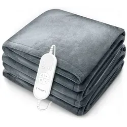 sinnlein® Heizdecke Plüsch 200 x 180 cm Grau