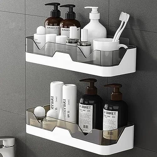 PIGPIGFLY Duschregal Ohne Bohren,Badewannenablage aus Kunststoff,Moderner Badezimmer Regal,Duschregal zum Hängen,Badezimmerregal