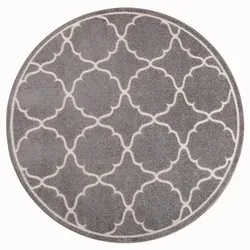 Novel Outdoorteppich Berlin, Hellgrau, Rund in silber von Novel