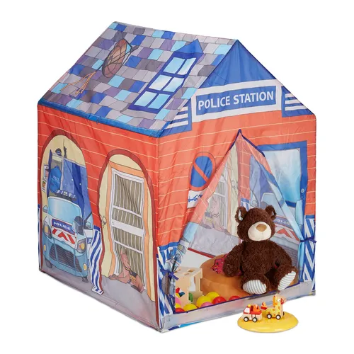 Spielzelt polizei Polizeizelt 2 Eingänge leicht Spielzelt für Kinder 0,6 kg