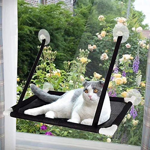 Afufu Katzen Fensterplätze, Katzen Zubehör, Fensterplatz Window Lounger Hängematte für Kletterwand-Miezekatze 10kg