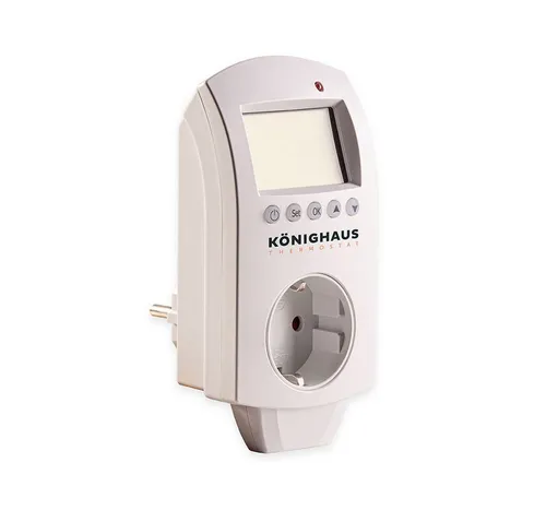 Könighaus Raumthermostat Steckdosenthermostat, max. 230 V, elektronisch, Einfache Temperaturregelung