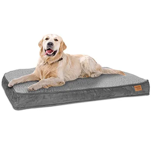 ib style Dreams Hundematte – Waschbares Hundebett für mittelgroße Hunde - Hundebetten mit abnehmbarem Bezug, kuscheliger Plüsch-Oberseite und Anti-Rutsch-Beschichtung für sicheren Halt – ideal für komfortable Schlafplätze.