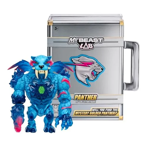 MRBEAST LAB Apex Beast Panther Sammelfigur - Model Statuen mit 15,8 cm Höhe, 13 Gelenkpunkten und in Premium-Verpackung – ideal für Sammler und Fans von MrBeast!
