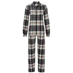 Ringella Pyjama aus gerautem Flanell, blau, Größe 46