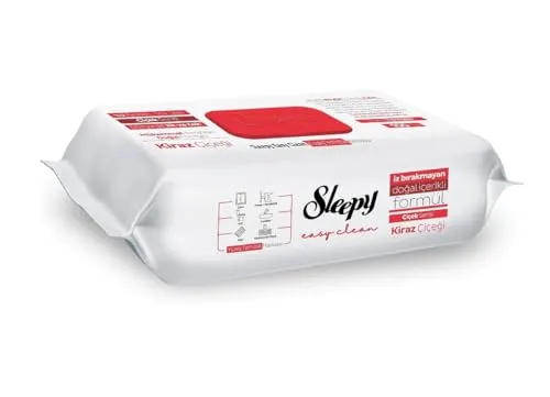 Sleepy Easy Clean Oberflächenreinigungstuch Putztücher 6 er Pack / 600 Blatt Kirschblüten/Kiraz Cicegi