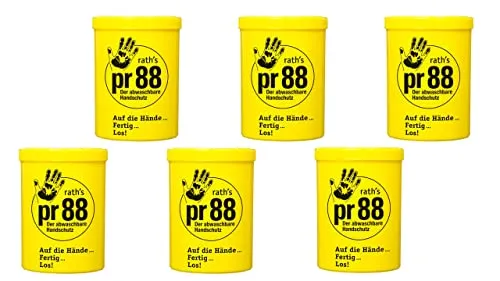 Ursula Rath pr 88 abwaschbarer Handschutz Öl Fett Schmierstoff Lack Silikon Werkstatt Hände sauber (1000ml / 6x)